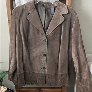Fabulous Brown Suede Women's Jacket, 3X, Gorgeous!  Closet Find!